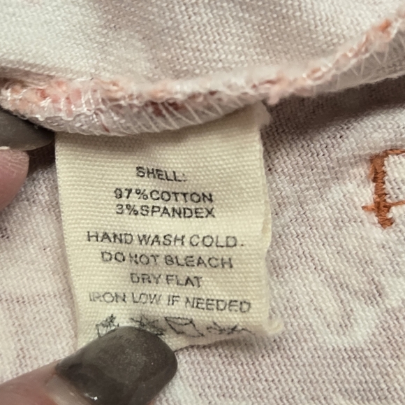 Altar'd State Orange Print Hobo Hippie Flared Jeans Size S - Picture 9 of 11